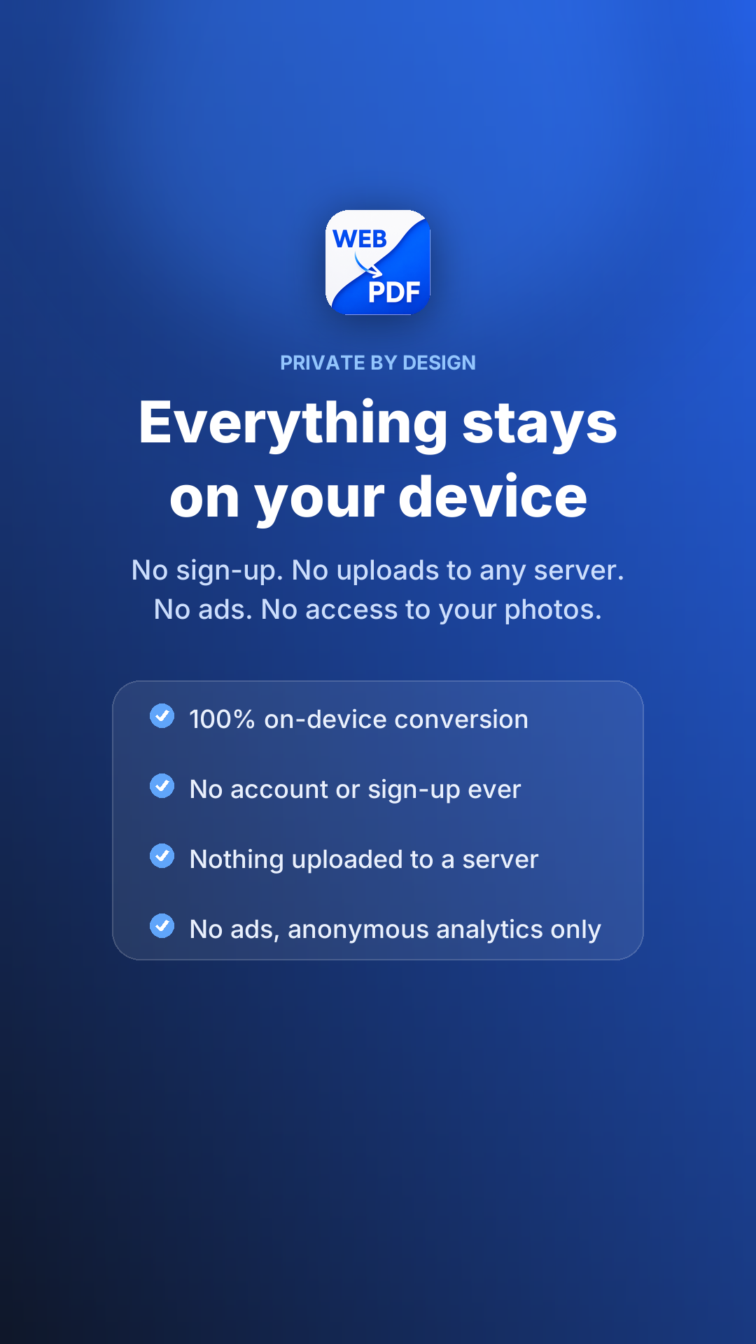 Convert: Web to PDF mobile app screenshot 5
